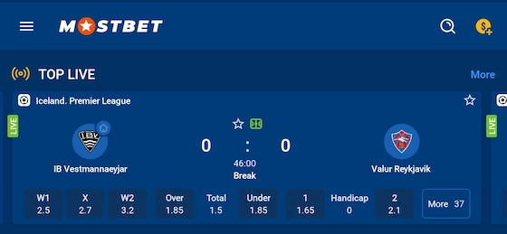 Mostbet Top Live event and betting markets